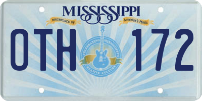 MS license plate OTH172