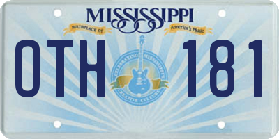 MS license plate OTH181
