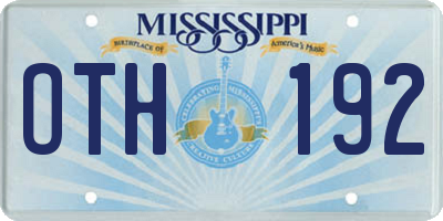 MS license plate OTH192
