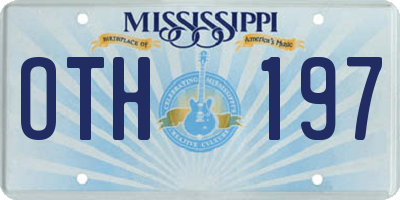 MS license plate OTH197