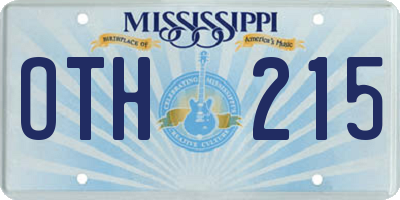 MS license plate OTH215