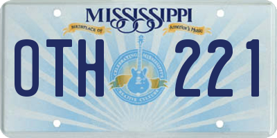 MS license plate OTH221