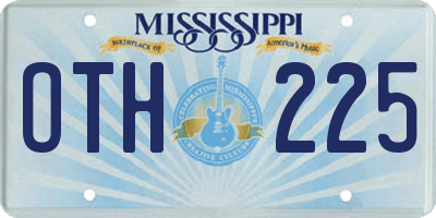 MS license plate OTH225