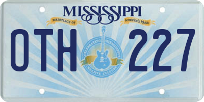 MS license plate OTH227