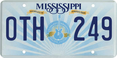 MS license plate OTH249