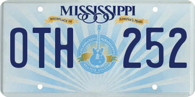 MS license plate OTH252