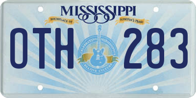 MS license plate OTH283