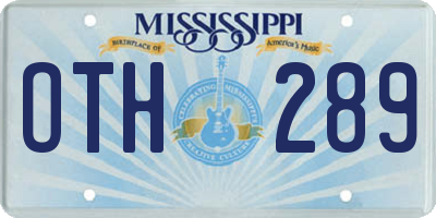 MS license plate OTH289