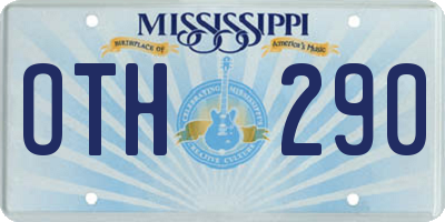 MS license plate OTH290