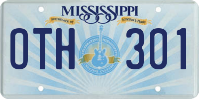 MS license plate OTH301