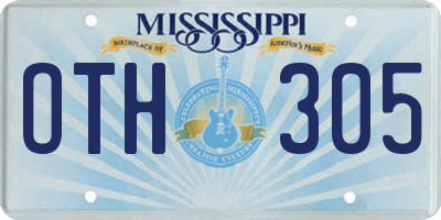 MS license plate OTH305