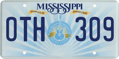 MS license plate OTH309