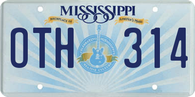 MS license plate OTH314