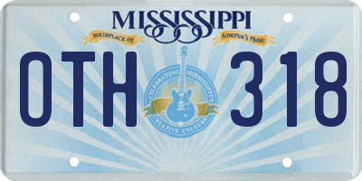 MS license plate OTH318