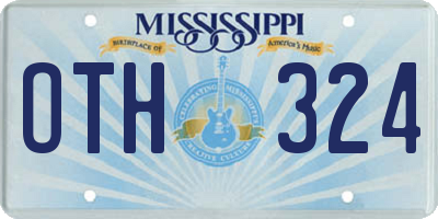 MS license plate OTH324