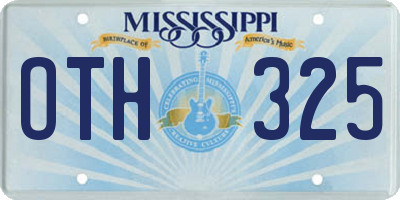 MS license plate OTH325