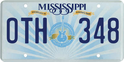 MS license plate OTH348