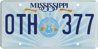 MS license plate OTH377