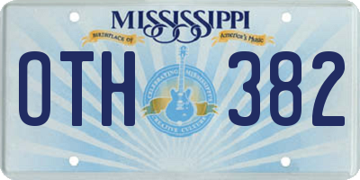 MS license plate OTH382