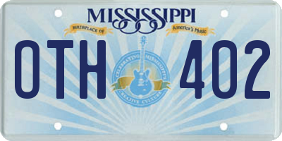 MS license plate OTH402