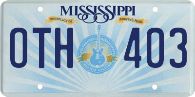 MS license plate OTH403
