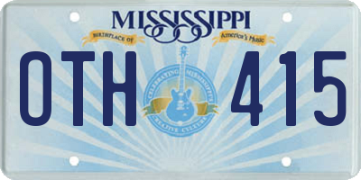 MS license plate OTH415