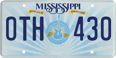 MS license plate OTH430