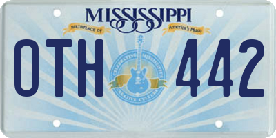 MS license plate OTH442