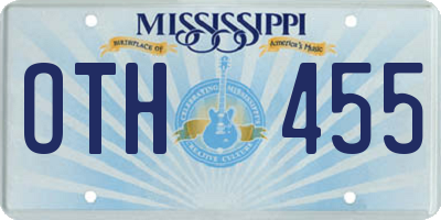 MS license plate OTH455