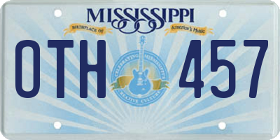 MS license plate OTH457