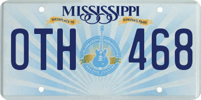 MS license plate OTH468
