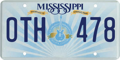 MS license plate OTH478