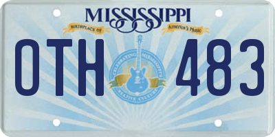 MS license plate OTH483