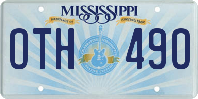 MS license plate OTH490
