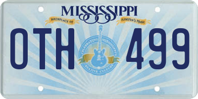 MS license plate OTH499