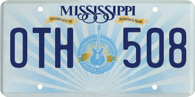 MS license plate OTH508