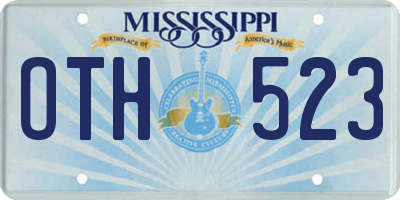 MS license plate OTH523