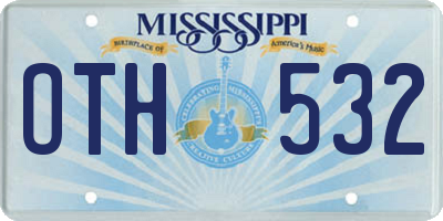 MS license plate OTH532
