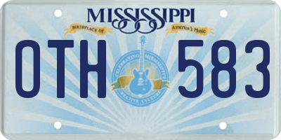 MS license plate OTH583