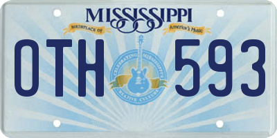 MS license plate OTH593