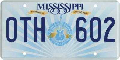 MS license plate OTH602