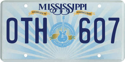 MS license plate OTH607