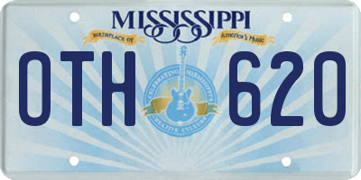 MS license plate OTH620