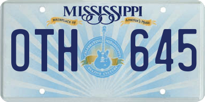 MS license plate OTH645