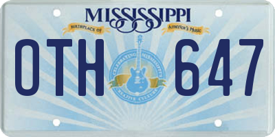 MS license plate OTH647