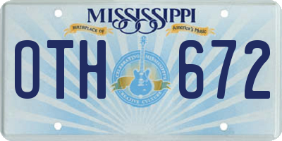 MS license plate OTH672
