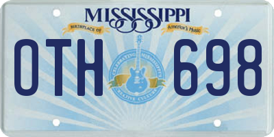 MS license plate OTH698