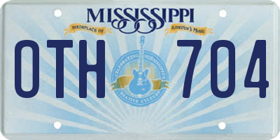 MS license plate OTH704