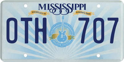 MS license plate OTH707