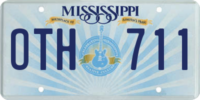 MS license plate OTH711